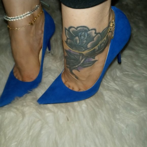 Jimmy CHOO Romy cobalt electric blue suede pumps 100mm Size 6 - Picture 1 of 12